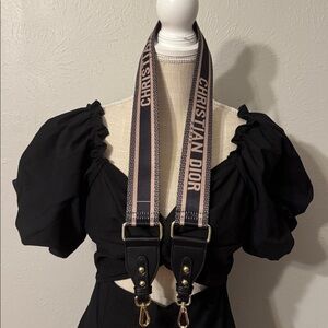 Dior Women Black and Tan Bag Strap